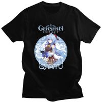 มีสินค้า Ganyu Tshirt Genshin เกมผลกระทบกราฟิกเสื้อยืด100% Cotton เสื้อสำหรับหญิง/ชาย MODE Korea ผู้หญิง Tee เสื้อสั้นแขน