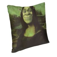 (ร้อน) shreks Mona Lisa ปลอกหมอนโพลีเอสเตอร์นุ่มปลอกหมอนอิงตกแต่งปลอกหมอนโซฟา zipperd