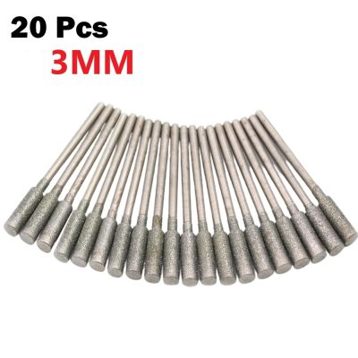 【CW】 20pcs Coated Cylindrical Burr 2.35mm Sharpener Stone File Chain Saw Sharpening Carving Grinding Tools
