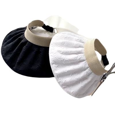 （HOT)2023 หมวกกันแดดสำหรับออกนอกบ้านแบบใหม่ฤดูร้อนหมวกกันแดดปีกใหญ่หมวกกันแดดทรงเปลือกหอยพับได้หมวกฤดูร้อน