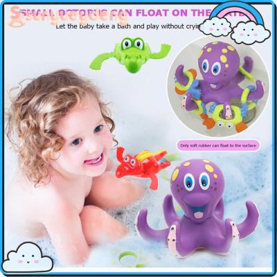 ของเล่นอาบน้ำรูปปลาหมึกการ์ตูนน่ารักของเด็ก,ของเล่นเด็กลอยน้ำได้เล่นในน้ำเพื่อเป็นของขวัญสำหรับว่ายน้ำชายหาดจำนวน6ชิ้น