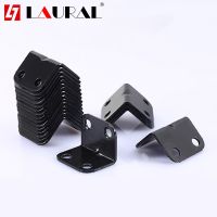 20pcs Black Corner Small Angle Piece Right Angle Bracket 90 Degree Code Angle Reinforcement Corner Code Iron Code Horse