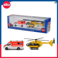 Siku Rescue Service Set ซิกุโมเดล เฮลิคอปเตอรพร้อมรถหน่วยกู้ภัย รหัส SK1850