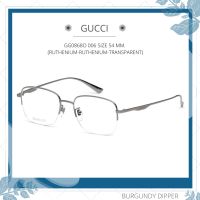 กรอบแว่นตา GUCCI รุ่น GG0868O 006 SIZE 54 MM. (RUTHENIUM-RUTHENIUM-TRANSPARENT)