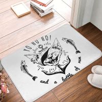 Hairless Sphynx Art Culture Non-slip Doormat Pirate Yo Ho And A Bottle Of Rum Kitchen Mat Prayer Carpet Flannel Pattern Decor