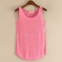 Spring Summer New Tank Tops Women Sleeveless Round Neck Loose T Shirt Ladies Vest Singlets