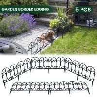 【hot】✳  Garden Border Path Edging Plastic Fence Lawn Picket Fencing Stakes