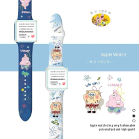 สายSmart watch 8 7 6 SE 1/2/3/4/5 สายยางลายการ์ตูนน่ารักๆ