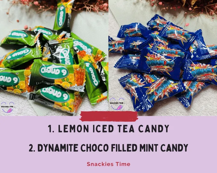 Cloud 9 Lemon Iced Tea Candy / Dynamite Choco Filled Mint Candy Lazada