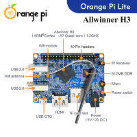 ORANGE Pi Lite สีดำแหล่งจ่ายไฟ ALLWINNER H3 1GB RAM SINGLE Board คอมพิวเตอร์ Run Android4.4 Ubuntu Debian OS DEMO BOARD