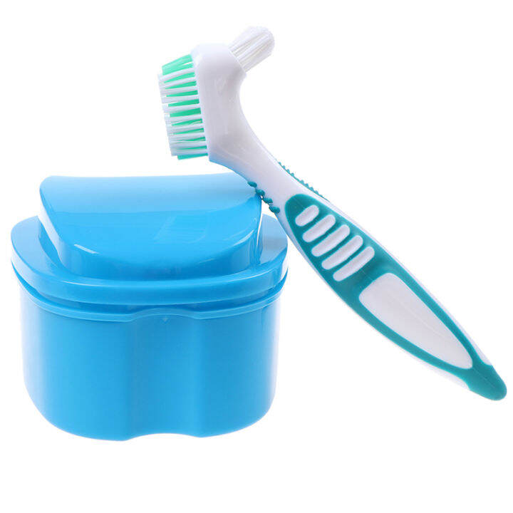 【SHZTGM】 LATER Denture Box and Brush set retainer cleanning denture ...