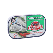 HCMCá mòi ngâm dầu vị cay Ramirez Spiced Sardines In Vegetable Oil 125G