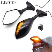 Universal Motorcycle LED Turn Signals Indicator Light Side Mirrors For Kawasaki ZZR600 VERSYS 1000 Z1000 ZX 10 12 6 R Z650 Z900