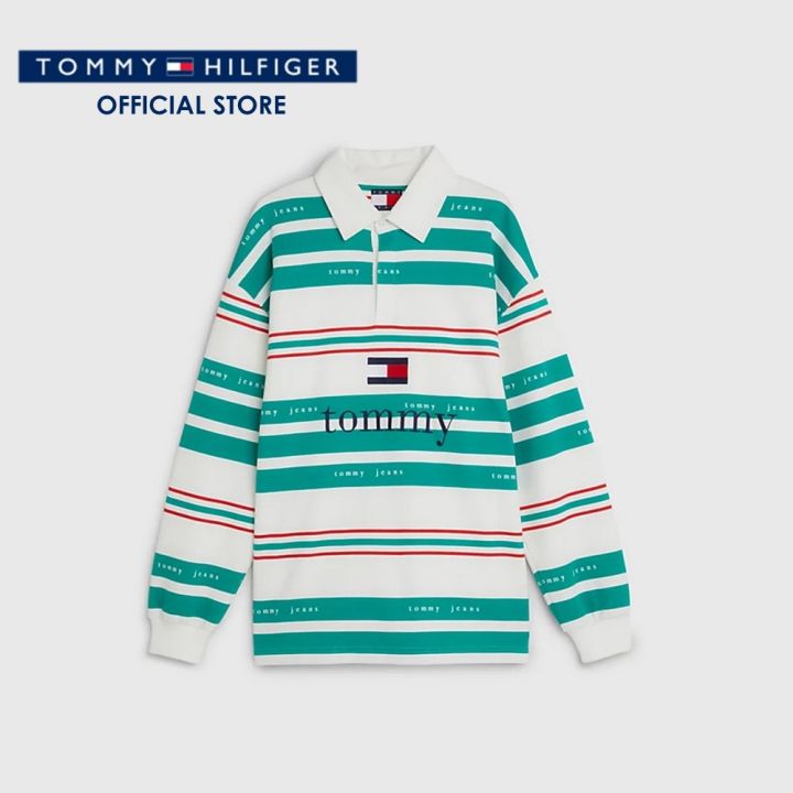 tommy-hilfiger-เสื้อสเวตเตอร์ผู้ชาย-รุ่น-dm0dm16003-l50-สีเขียว