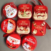 Christmas Shaped Tin Case Christmas Santa Claus Snowman Biscuits Candy Box Gift Packaging Box Metal Sealed Jar Storage Boxes