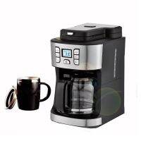 เครื่องชงกาแฟ2อิน1เครื่องชงกาแฟอิตาเลียนพร้อม Penggiling Kopi 950W 220V 15ถ้วยกึ่งอัตโนมัติเครื่องชงกาแฟไฟฟ้าหยด