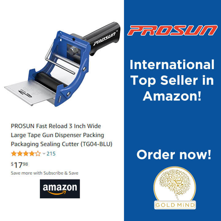 Prosun Packaging Tape Dispenser ORIGINAL Prosun Heavy Duty Anti-Reverse ...