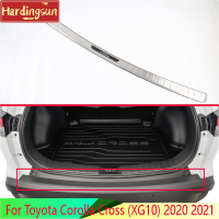 Hardingsun สำหรับ Toyota Corolla Cross (XG10) 2020 2021สแตนเลส Bemper Belakang ขอบหน้าต่างการป้องกันด้านนอกลำต้นตกแต่ง