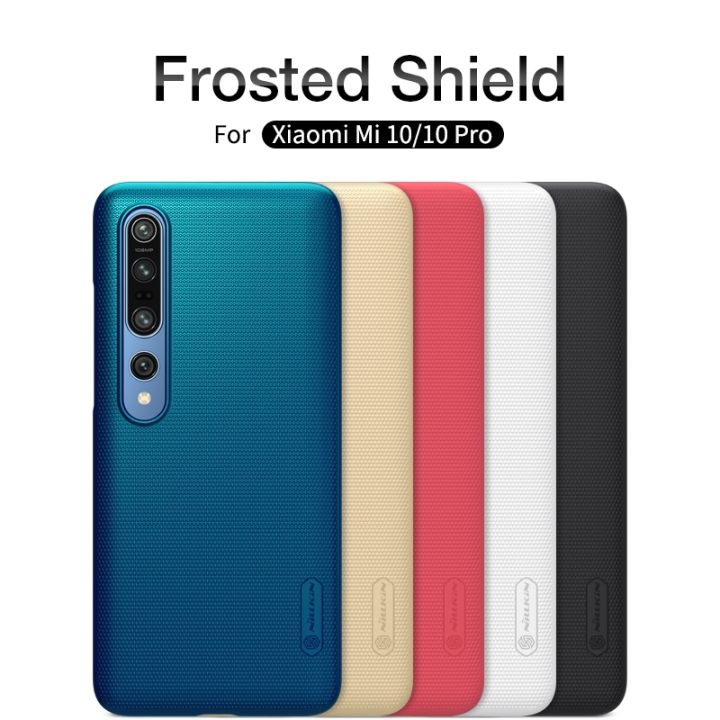 nillkin-super-frosted-shield-case-for-xiaomi-mi-10-mi-10-pro-5g-ultra-black-thin-pc-hard-phone-cover