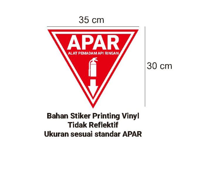 Stiker Tanda APAR Alat Pemadam Api Ringan Fire Extinguisher Kantor ...