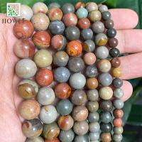 Natural Stone Ocean Jasper Round Loose Spacer Beads Diy Bracelet Accessories for Jewelry Making 15 Strand Chains 4/6/8/10/12mm