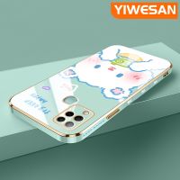 YIWESAN เคสสำหรับ Infinix Hot 10S NFC Hot 10T เคสการ์ตูนกระต่ายน่ารักดั้งเดิมซิลิโคนนิ่มแฟชั่นเคสโทรศัพท์ชุบหรูหราคลุมทั้งหมดเคสป้องกันเลนส์กล้อง