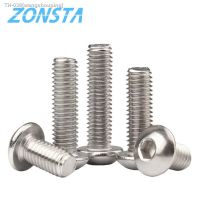 ۞☢ Allen Key Head Screw M2 M2.5 M3 M4 M5 M6 304 Stainless Steel Button Hex Socket Pan Head Round Machine Furniture Bolt ISO7380 DIY