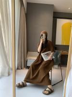 New European Station Special Chiffon Material Loose Large Version Of Cocoon Dress Medium Long Summer WomenS Clothing