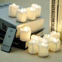 12Pcs Flicker Led Candles Light Tealight Led Battery Power Remote Control Flameless Lamp Electronic For Church Xmas Home Decor