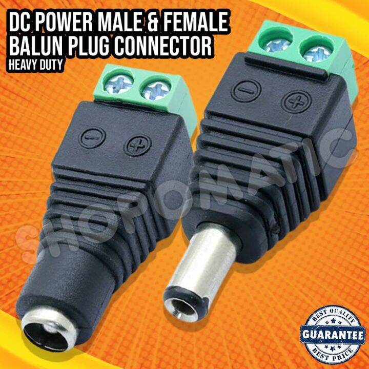 Yc ♧ 12V DC Male Female Power Balun Plug Connector per pc Lazada PH