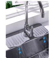 ▬❡☞ Heightened slope drain pad faucet sink anti-splash store wash basin storage with waterproof edge