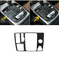 ภายในรถเกียร์เปลี่ยนแผงตกแต่งตัดปกคาร์บอนไฟเบอร์อุปกรณ์เสริมสไตล์สำหรับออดี้ A6 A7 2012 2014 2014 2015 2017 2018.