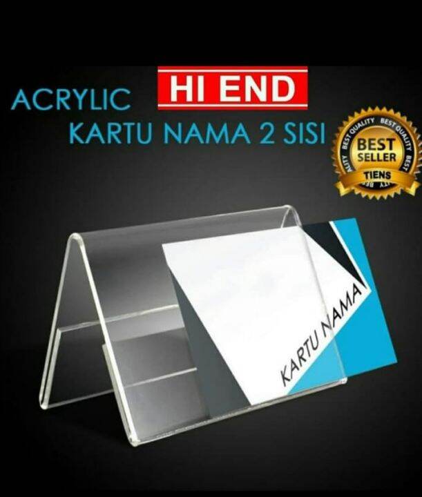 Akrilik Kartu Nama 2 Sisi Acrylic Akrilik Stand Kartu Nama Meja