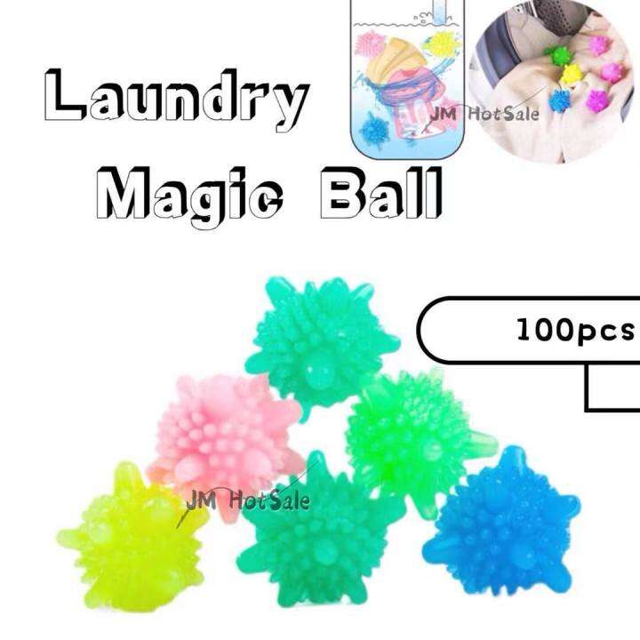 (100pcs) Reusable Washing Machine Laundry Ball Magic Clothes Dyer Ball