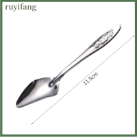 Ruyifang ช้อนที่ให้อาหารนกขนาดเล็กผงนมพลาสติกแบบหนาทนทานต่ออุณหภูมิสูงสำหรับชามอาหารนกเด็กช้อนป้อนอาหาร