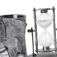 European Retro Style Pen Holder Hourglass Sand Timer Decor Table Centerpiece Ornaments for Desktop Desk Home