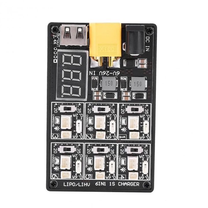 6-in-1-3-7v-3-8v-1s-lipo-lihv-battery-charger-board-for-tiny-6-7-qx65-mobula7-mobula-6-rc-quadcopter-fpv-racing-drone
