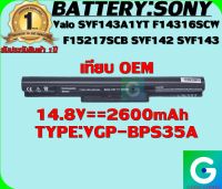 BATTERY:SONY BPS35 เทียบเท่า OEM ใช้ได้กับรุ่น Vaio SVF143A1YT F14316SCW F15217SCB SVF142 SVF143 SVF152 SVF153 รับประกันสินค้า 1ปีเต็ม