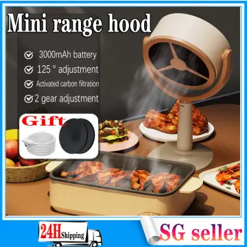 Extractor Hood, Easily Use, Mute Portable Range Hood, Detachable Filter, Desktop  Range Hood Mini Cooker Hood for Home, BBQ 