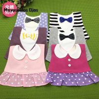 Baby Cotton Bib Baby Saliva Towel Bow Tie Gentleman Dress Princess Apron Four Layers Waterproof Adjustable Button Aprons