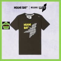 Miami Bay เสื้อคอกลมชาย รุ่น State สีเขียวขี้ม้า