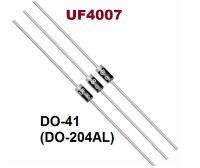 (20ตัว)ไดโอด UF4007 1000V/1A trr 75ns Diode Ultrafast Rectifier