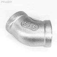 1/4 3/8 1/2 3/4 1 1-1/4 1-1/2 BSP Female Thread 316 Stainless Steel Elbow 45 Degree Pipe Fitting Connector