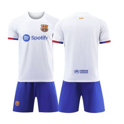 ❒ஐ▪  23-24 messi Barcelona 10 shirt suit men and women children home and away football game training clothing