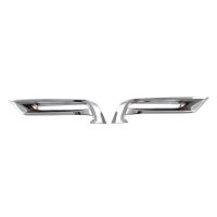 Car Chrome Silver Front Bumper Lower Grille Trim Strips Fog Light Frame Cover Trim for Honda HRV HR-V 2021 2022 2023