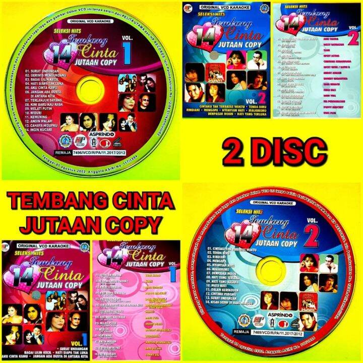 Kaset Vcd Original Lagu Karaoke Pop Indonesia Tembang Cinta Nostalgia Lagu Lawas Lengkap 2 Disc