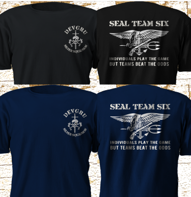 New Navy Seal Team 6 Six Devgru Silver Squadron Navy Black T Shirt2 Sides 2019 Unisex Tees XS-4XL-5XL-6XL