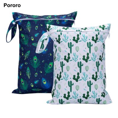 hot！【DT】❀  Pororo mommy bag diaper bags size 30x40cm waterproof PUL printed wet Maternity for kids baby stuff