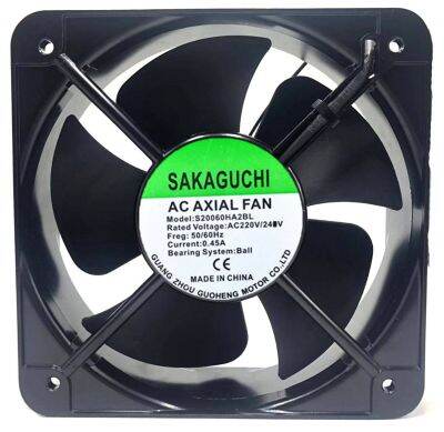 พัดลม AC SAKAGUCHI S20060HA2BL 200X200X60แกน220VAC