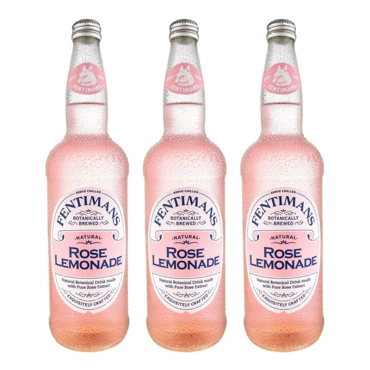 Fentimans Rose Lemonade 275ml 3 Bottles เฟนติแมนส์ โรสเลมอนเนด 275มล 3